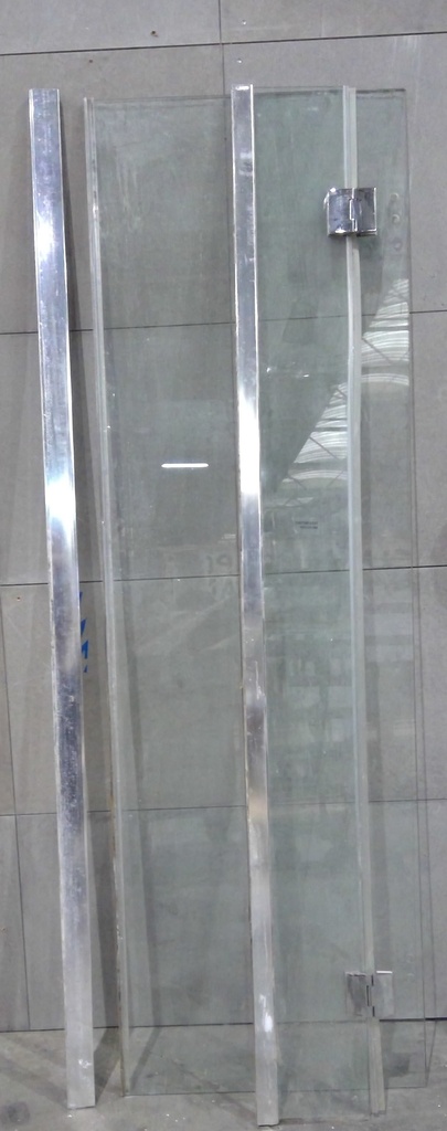 (MONTREUIL) Vitre douche alu