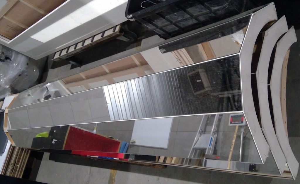 (MONTREUIL) Châssis incurvé miroir (grand)