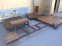 (MONTREUIL) Estrade terrasse bois / métal roulante en trois parties