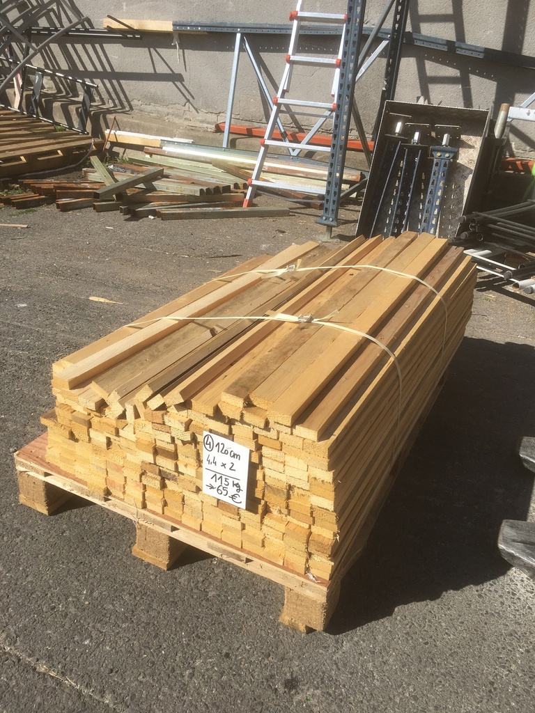 (MONTREUIL) Lot de tasseaux [L4] - 120cm de section 4,4x2cm