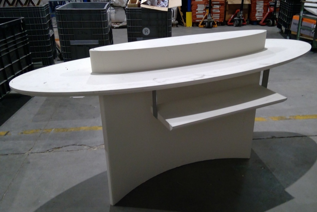 (MONTREUIL) Table ovale blanche