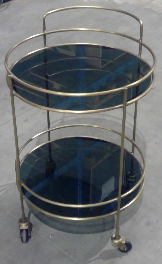 (MONTREUIL) Desserte Ronde Métal Verre
