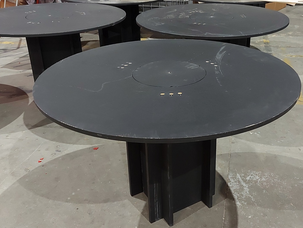 (MONTREUIL) Table ronde MDF Noire
