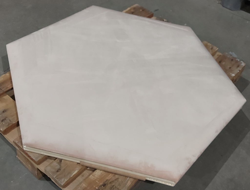 (MONTREUIL) Panneau Hexag' Velours Rose