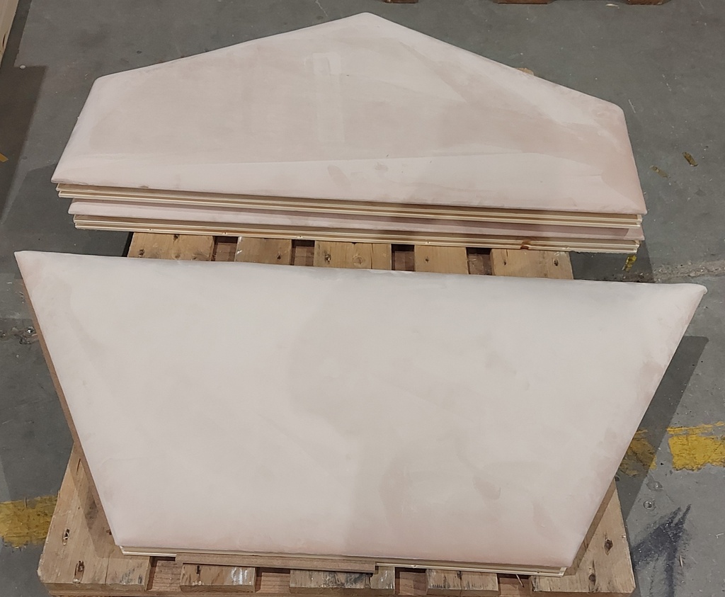 (MONTREUIL) Demi Panneau Hexag' Velours Rose