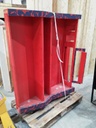 Vitrine MDF rouge/bleu