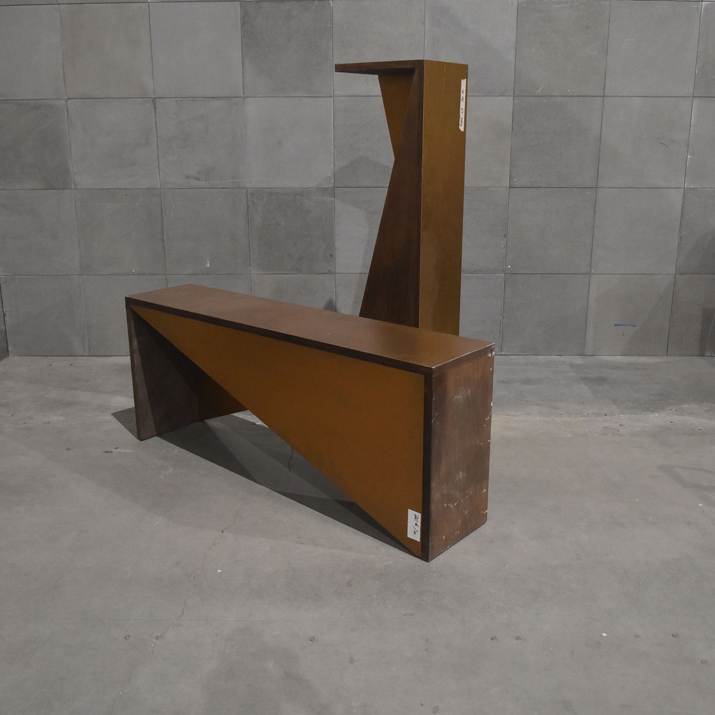 (MONTREUIL) Banc CP marron + doré