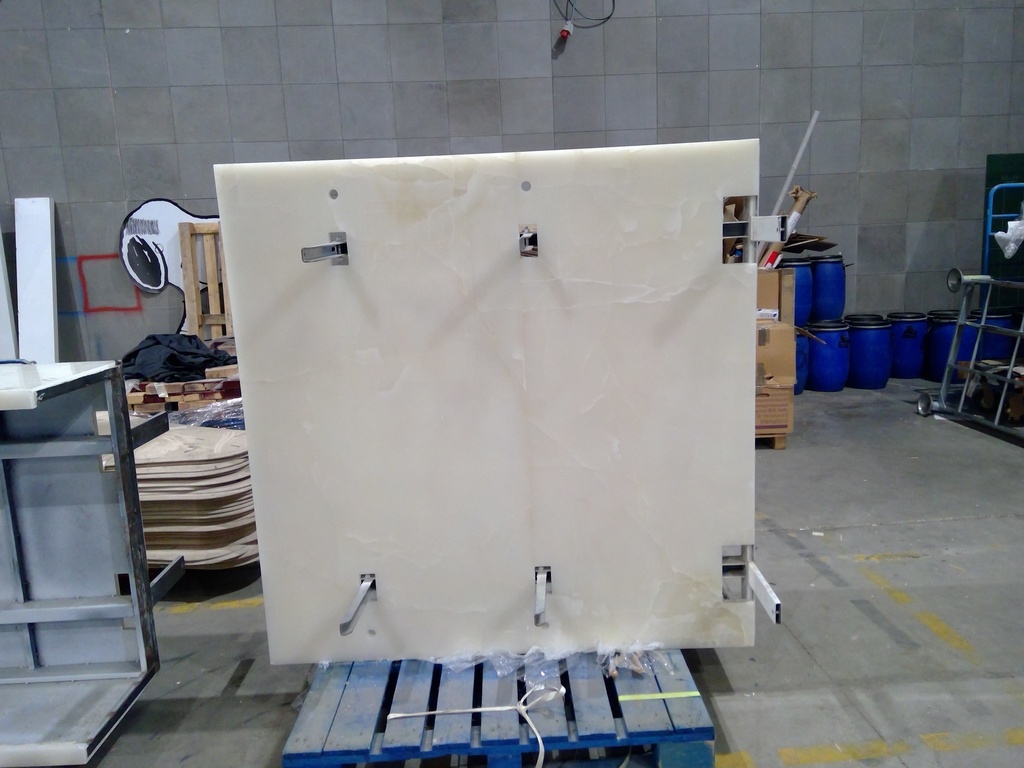 (PANTIN) Etagère métal et minéral L - NA180423