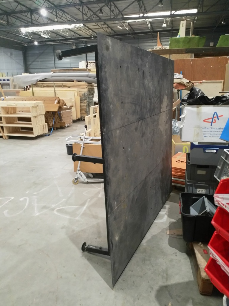 (MONTREUIL) Estrade métal / bois noire en KIT
