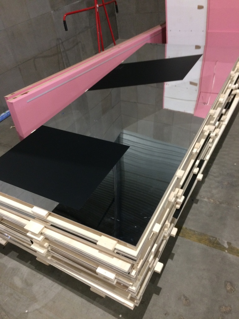 (MONTREUIL) Panneau CP + dibond miroir