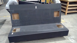 (SUD) Banquette double MDF noire